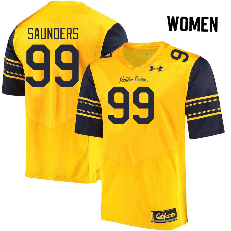 Women #99 Ethan Saunders California Golden Bears College Football Jerseys Stitched Sale-Gold - Click Image to Close